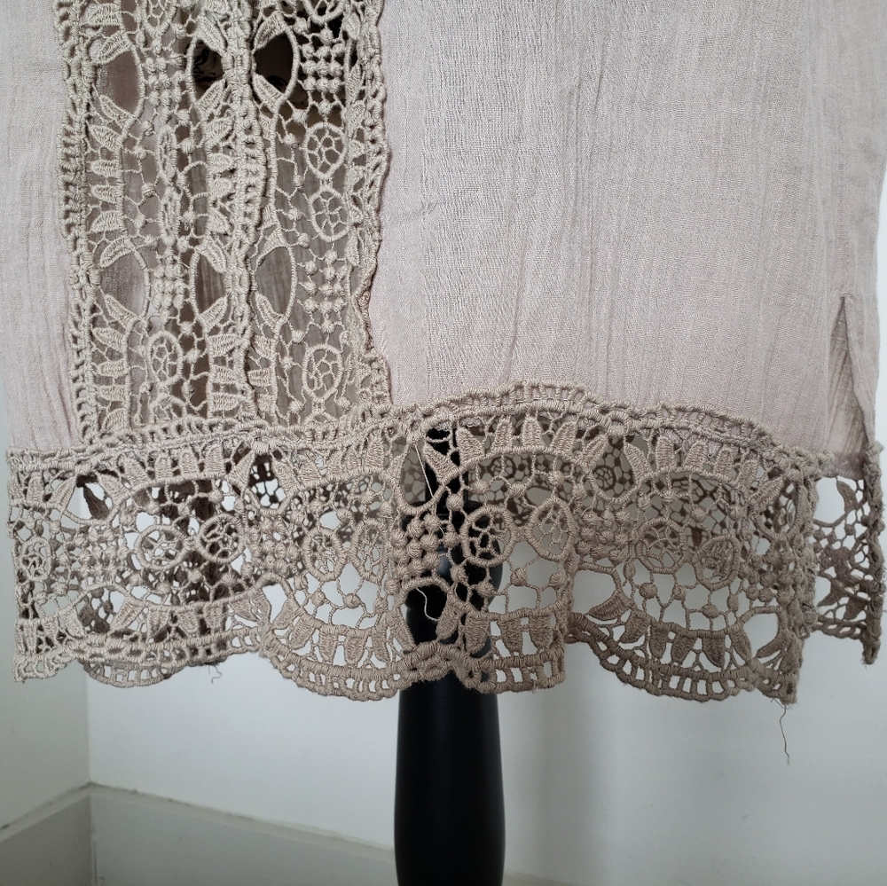 🌴blue island 🌴 beach cover up beige size medium - Picture 7 of 7